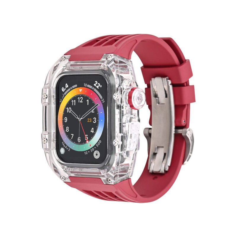 Silicone watch band - Orange Stainless Steel - 42mm (Series 1-3) | 44mm | 45mm | 46mm | 49mm Ultra