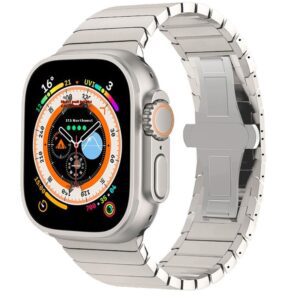 Watch Band Metal Stainless Steel With Butterfly