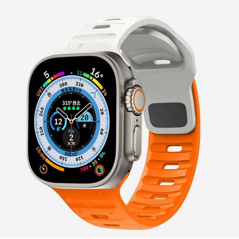 apple-watch-ultra-band-20234-1 Apple Watch Ultra band - White Silicone - 38mm | 40mm | 41mm | 42mm (Series 10)