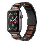 Apple Watch wood band - Black Stainless Steel - 38mm | 40mm | 41mm | 42mm (Series 10)