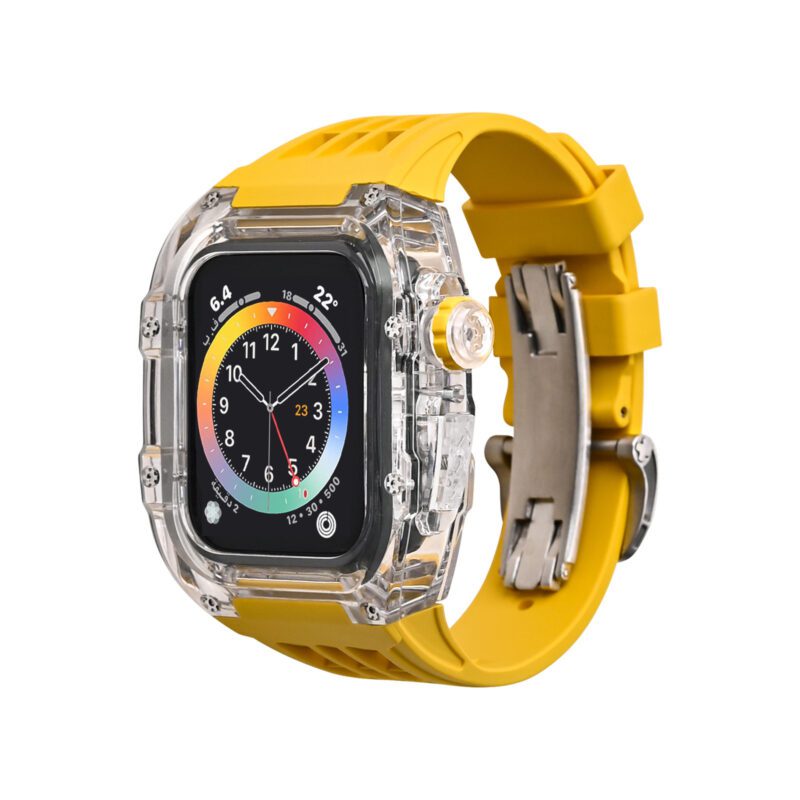 Silicone watch band - Orange Stainless Steel - 42mm (Series 1-3) | 44mm | 45mm | 46mm | 49mm Ultra