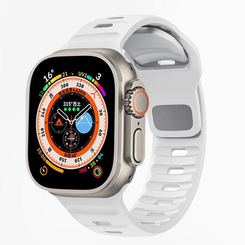Apple Watch Ultra band - White Silicone - 38mm | 40mm | 41mm | 42mm (Series 10)